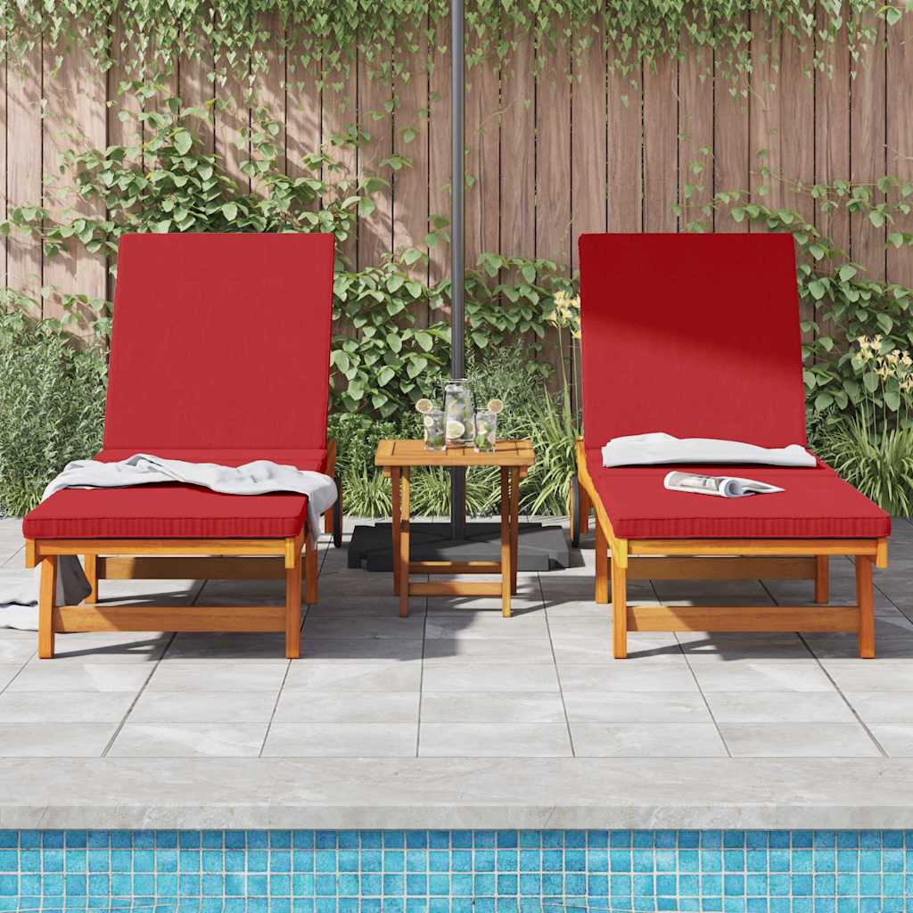 Lettino da sole 3 pcs Marrone Legno di Acacia Massello | homemem39