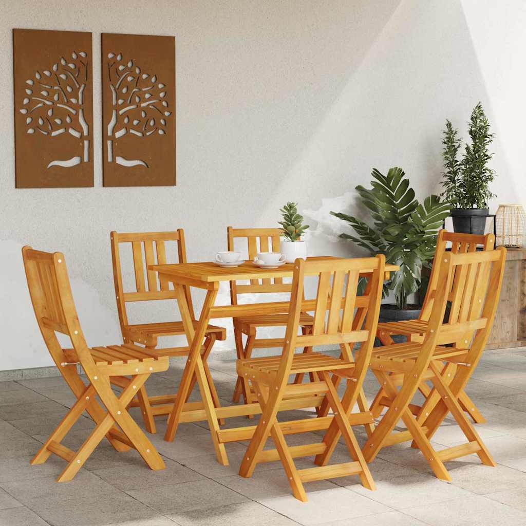Sedia da Giardino 6 pcs Marrone 36 x 46 x 86cm