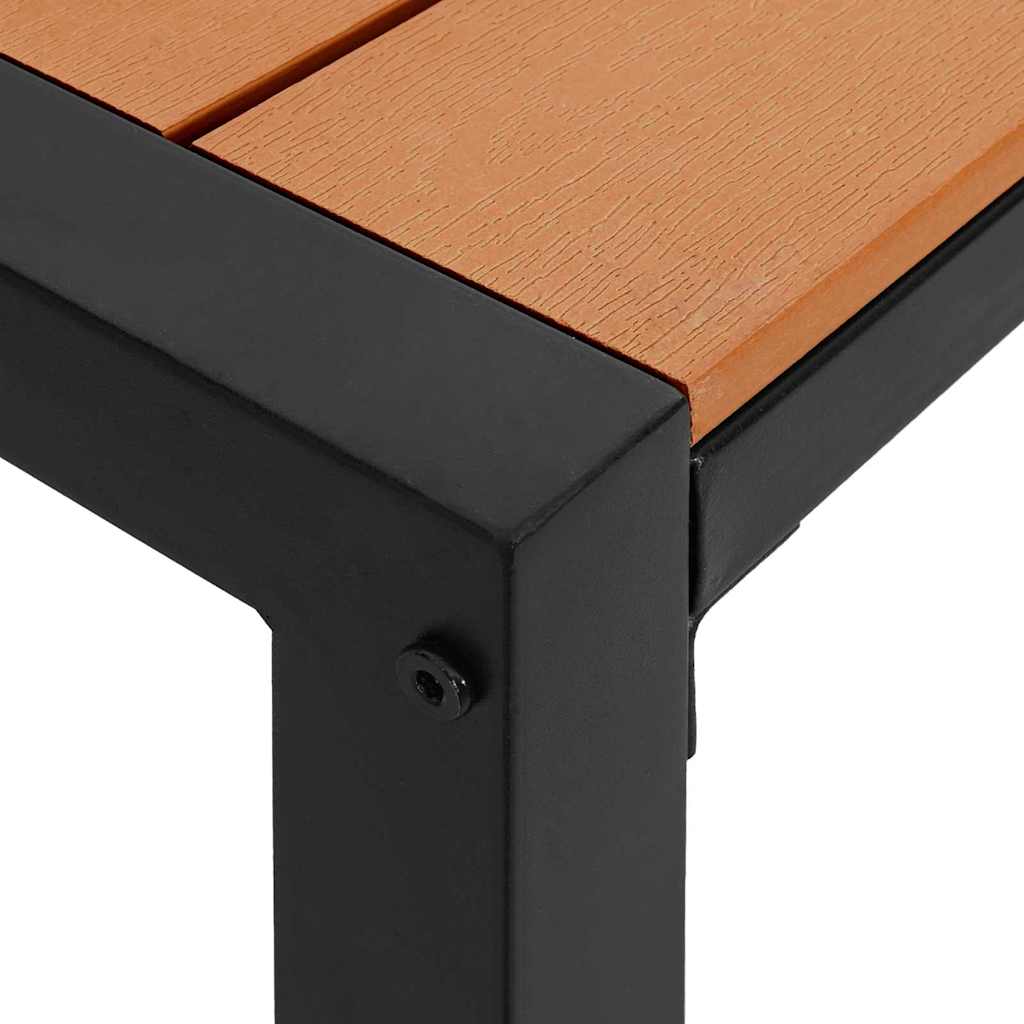 Set da Pranzo per Giardino con cuscino 3 pcs Marrone Acciaio - homemem39