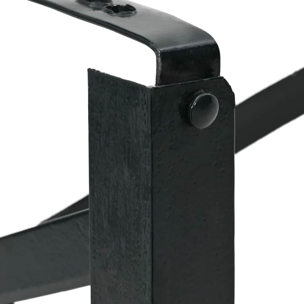 Gamba per Tavolo Birra 2 pcs Nero 39 x 3 x 75 cm