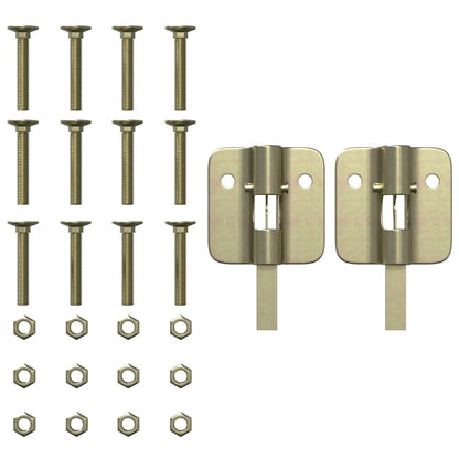 Gamba per Tavolo Birra 2 pcs Nero 39 x 3 x 75 cm