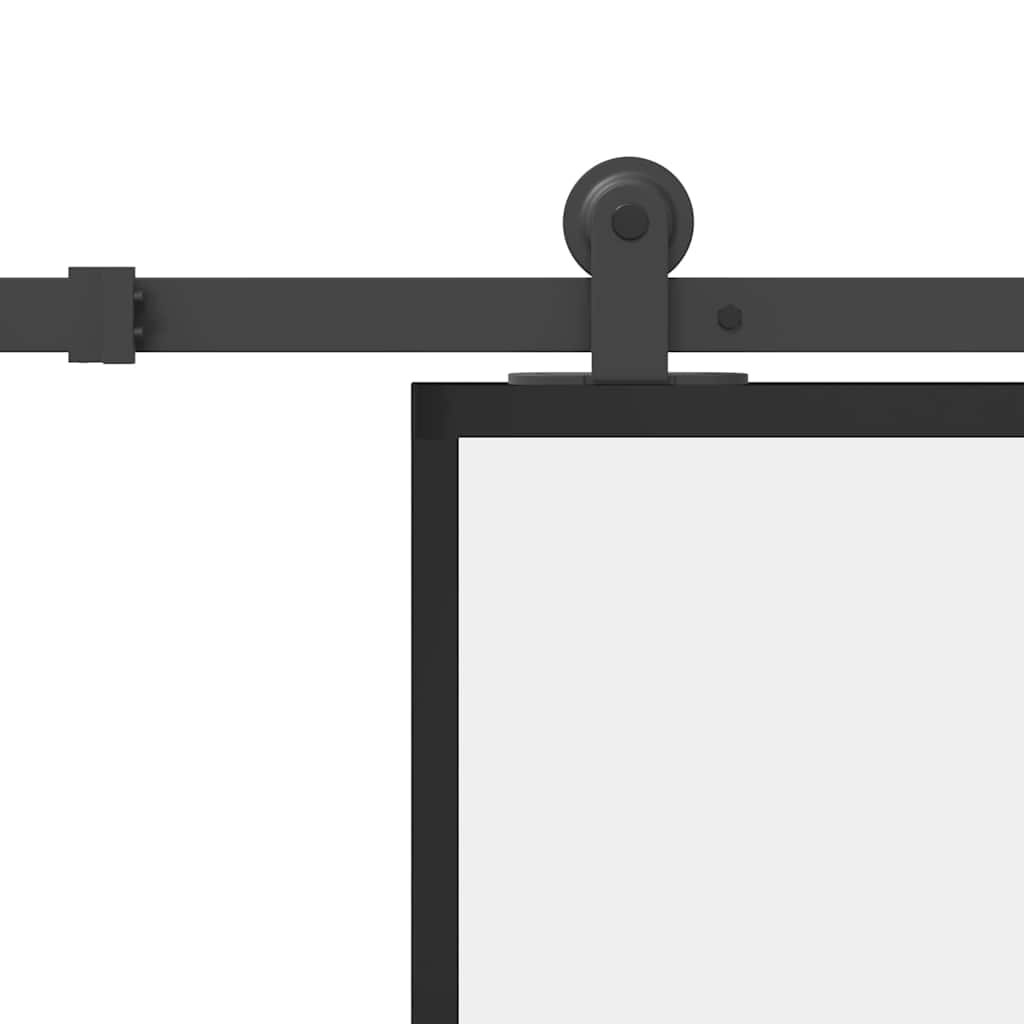 Porta Scorrevole con Ferramenta 90x205cm Vetro ESG Alluminio | homemem39