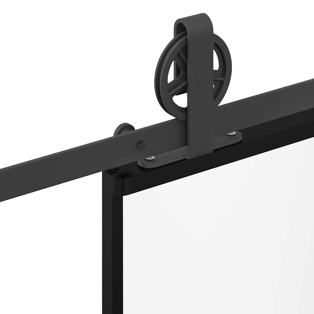 Porta Scorrevole con Ferramenta 102x205 cm Vetro ESG Alluminio | homemem39