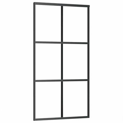 Porta Scorrevole con Ferramenta 102x205 cm Vetro ESG Alluminio | homemem39