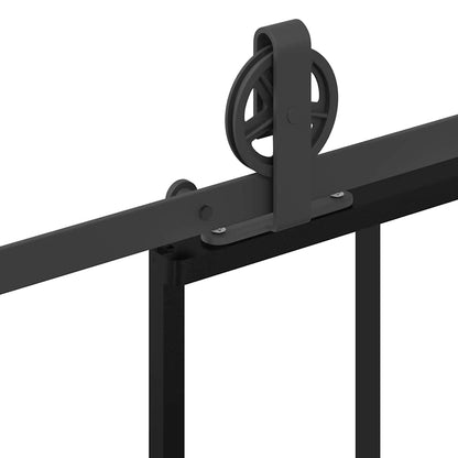 Porta Scorrevole con Ferramenta 102x205 cm Vetro ESG Alluminio | homemem39