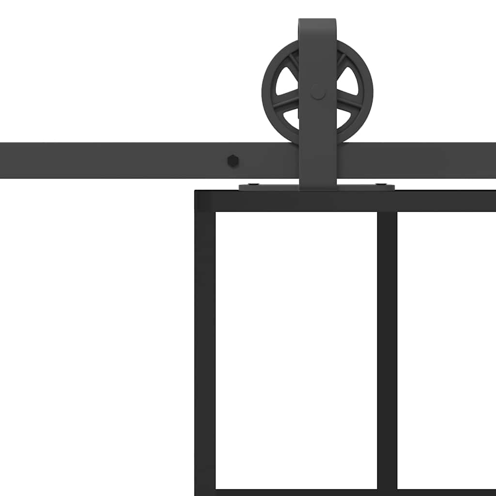 Porta Scorrevole con Ferramenta 102x205 cm Vetro ESG Alluminio | homemem39