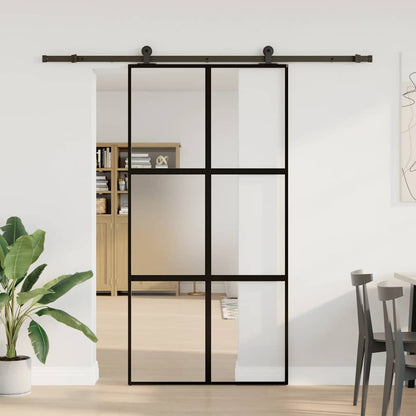 Porta Scorrevole con Ferramenta Vetro Temperato Alluminio | homemem39