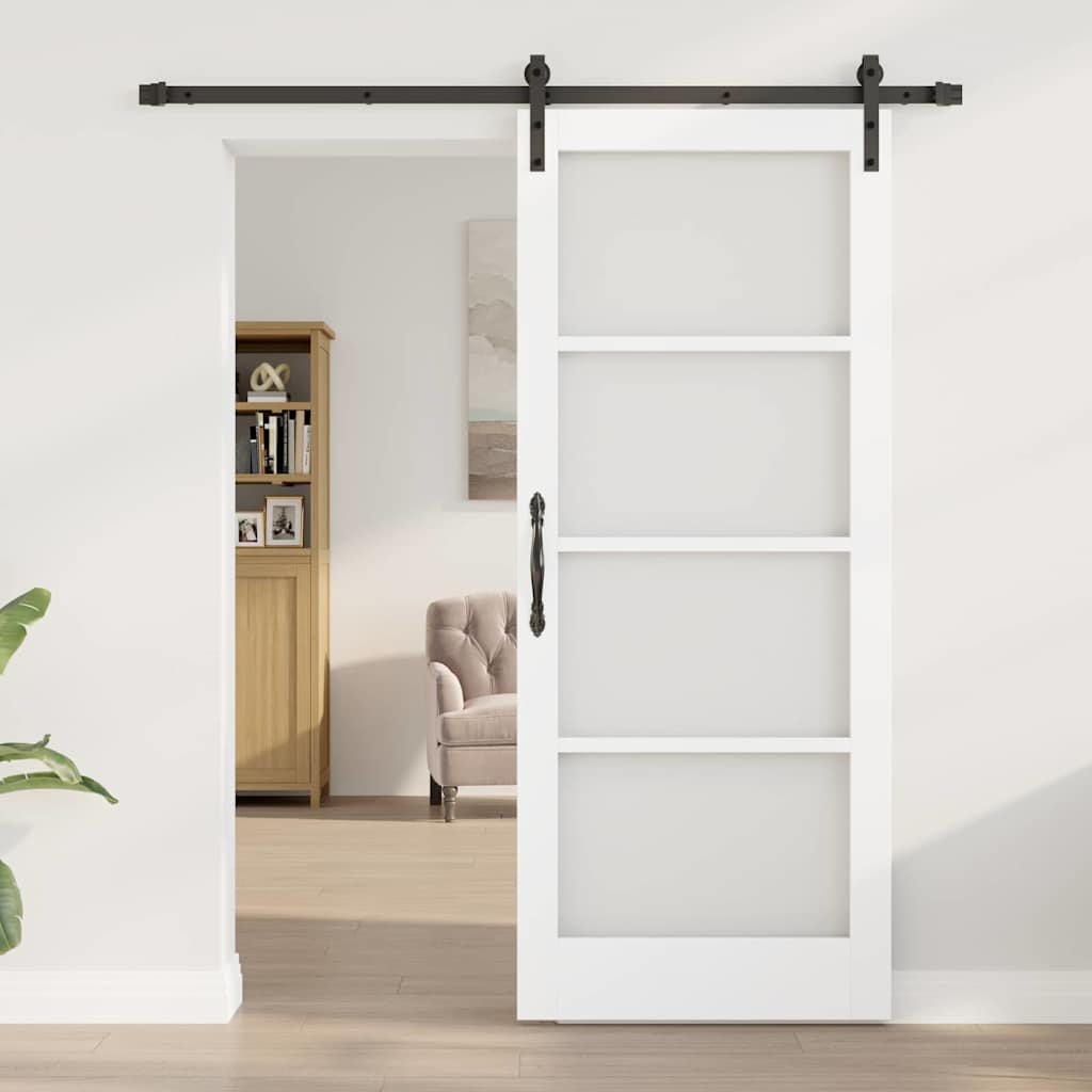 Porta scorrevole ORKDAL Bianco e Nero 83 x 202 cm | homemem39