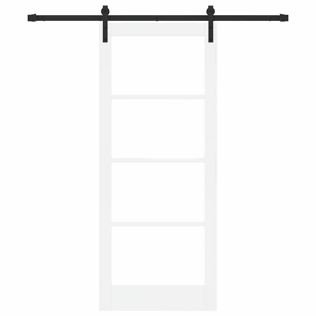 Porta scorrevole ORKDAL Bianco e Nero 83 x 202 cm | homemem39