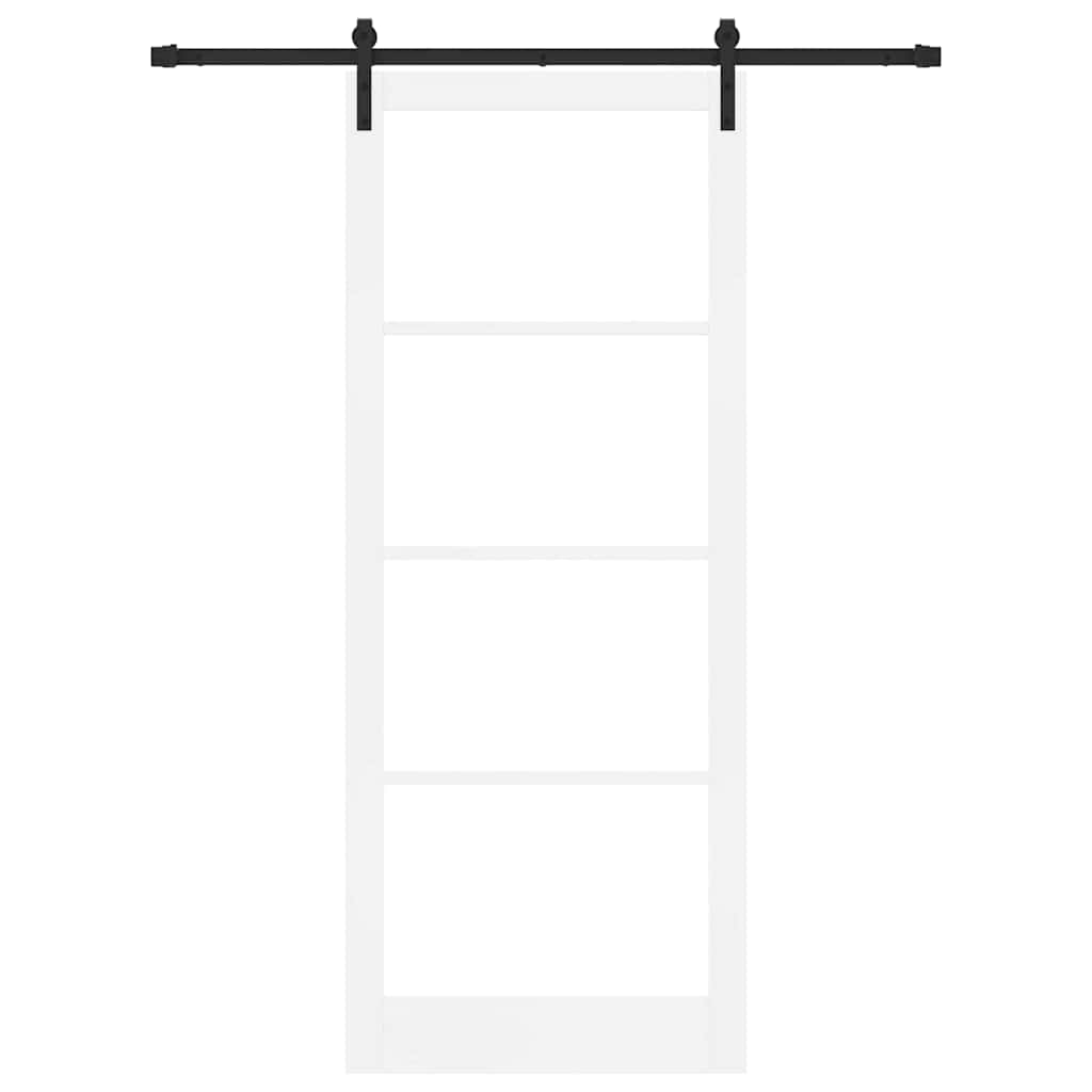 Porta scorrevole ORKDAL Bianco e Nero 93 x 232 cm | homemem39