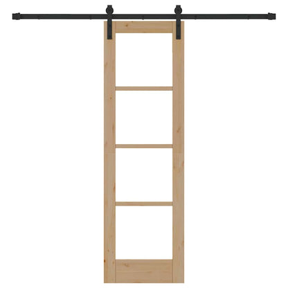 Porta scorrevole ORKDAL Naturale e Nero 61 x 198,5 cm | homemem39