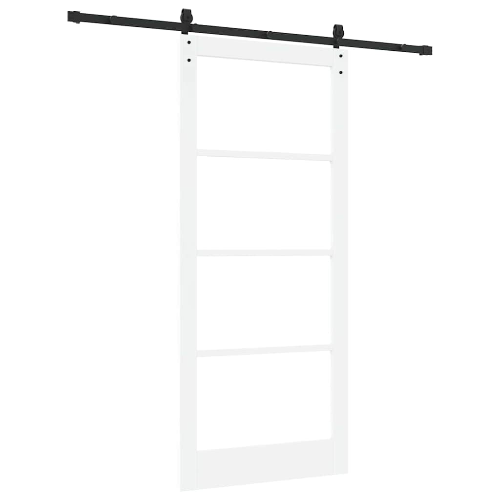 Porta scorrevole ORKDAL Bianco e Nero 93 x 211 cm | homemem39