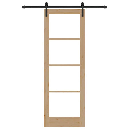Porta Scorrevole ORKDAL Marrone 73.5 x 211 cm Legno e metallo