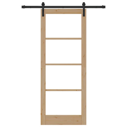 Porta Scorrevole ORKDAL Marrone 83 x 211 cm Legno e metallo