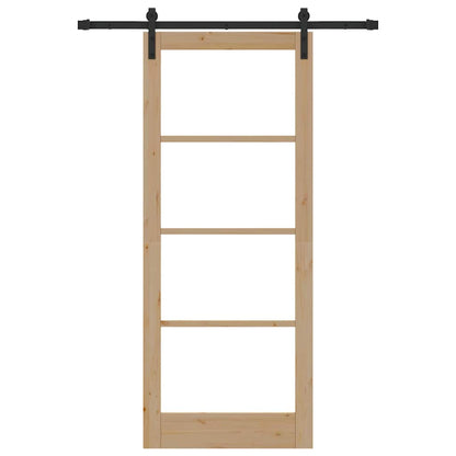 Porta Scorrevole ORKDAL Marrone 86 x 211 cm Legno e metallo