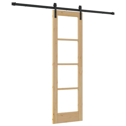 Porta Scorrevole ORKDAL Marrone 61 x 198.5 cm Legno e metallo