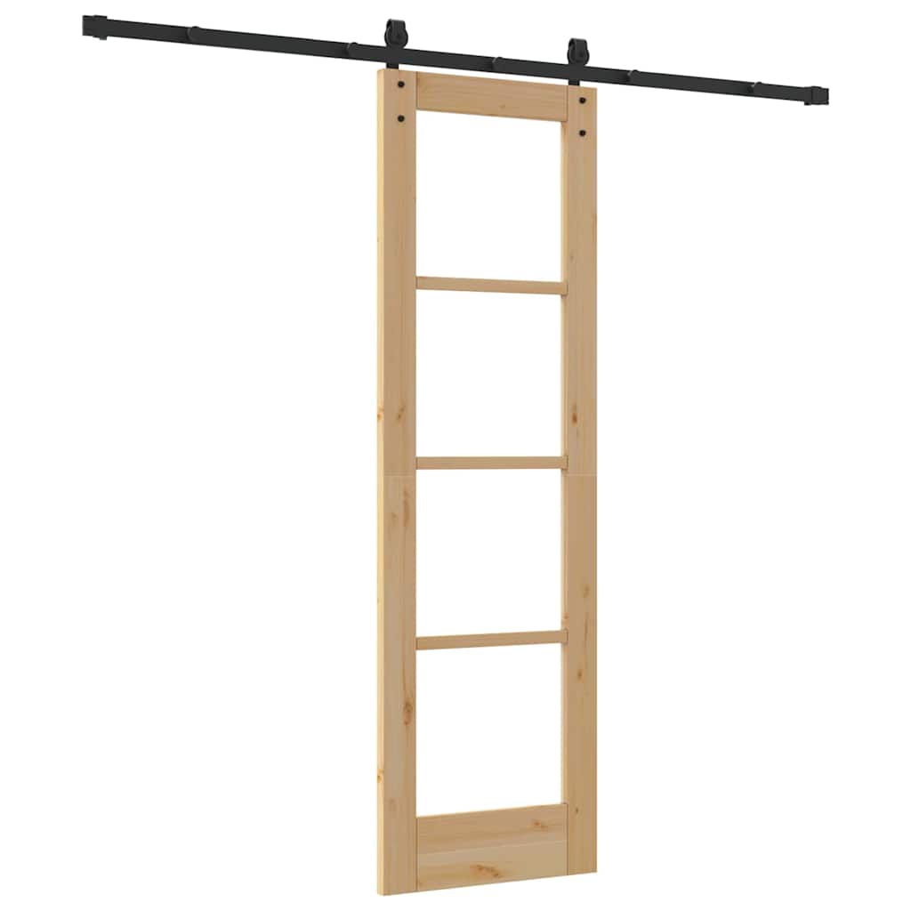 Porta Scorrevole ORKDAL Marrone 61 x 198.5 cm Legno e metallo