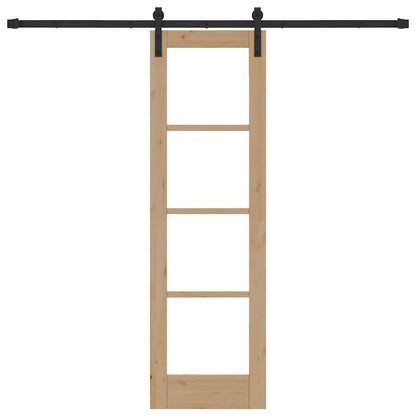 Porta Scorrevole ORKDAL Marrone 61 x 198.5 cm Legno e metallo