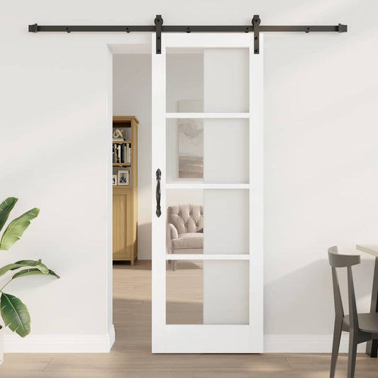 Porta Scorrevole ORKDAL Bianco 73.5 x 211 cm Legno e metallo