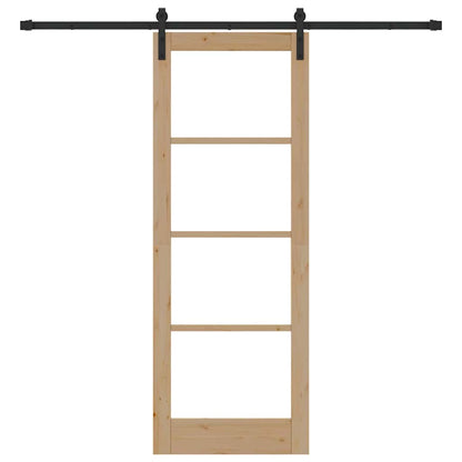 Porta Scorrevole ORKDAL Marrone 78 x 211 cm Legno e metallo