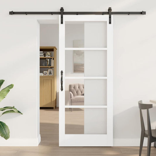 Porta Scorrevole ORKDAL Bianco 83 x 202 cm Legno e metallo