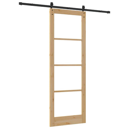 Porta Scorrevole ORKDAL Marrone 83 x 232 cm Legno e metallo