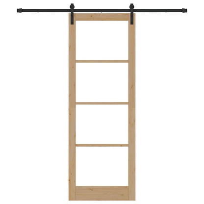 Porta Scorrevole ORKDAL Marrone 83 x 232 cm Legno e metallo