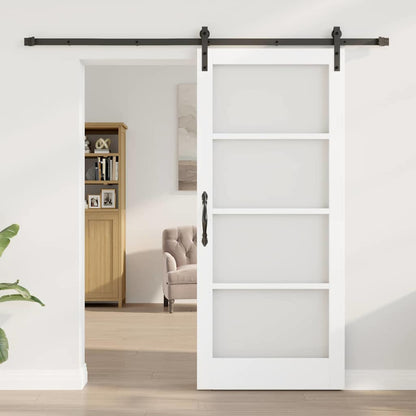 Porta Scorrevole ORKDAL Bianco 86 x 198.5 cm Legno e metallo