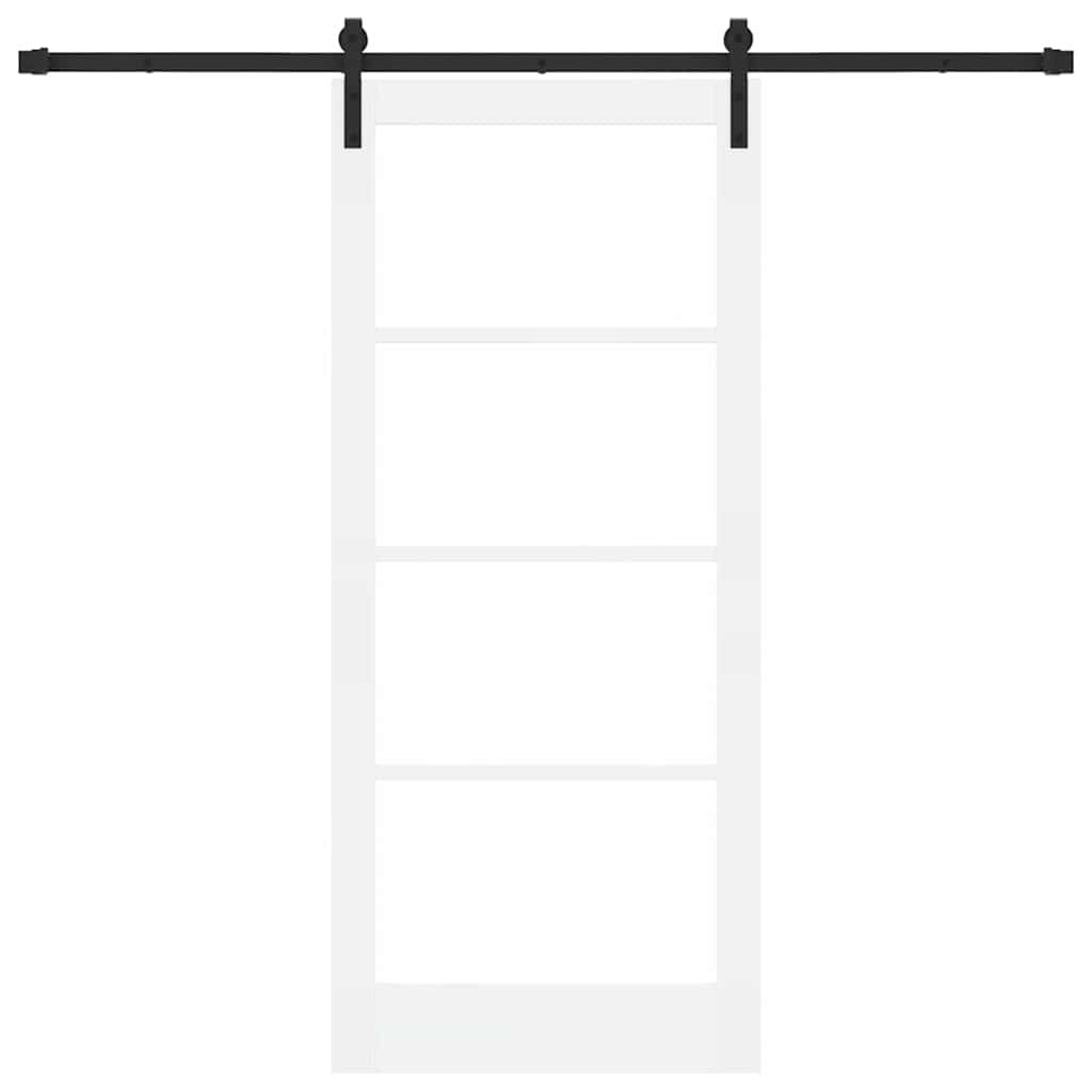 Porta Scorrevole ORKDAL Bianco 86 x 198.5 cm Legno e metallo