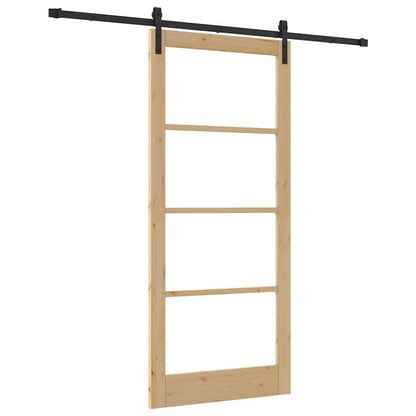 Porta Scorrevole ORKDAL Marrone 93 x 211 cm Legno e metallo