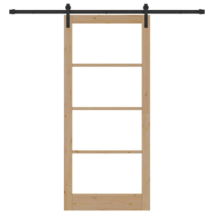 Porta Scorrevole ORKDAL Marrone 93 x 211 cm Legno e metallo