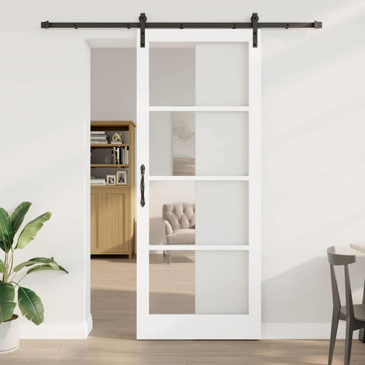 Porta Scorrevole ORKDAL Bianco 93 x 232 cm Legno e metallo