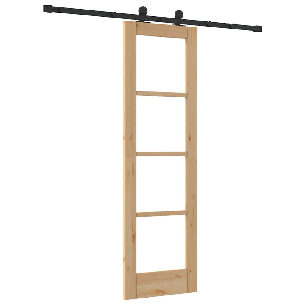 Porta scorrevole ORKDAL Naturale e Nero 61 x 198,5 cm | homemem39