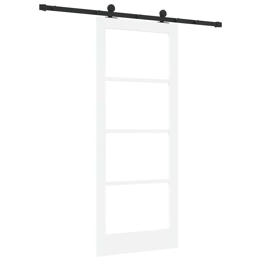 Porta scorrevole ORKDAL Bianco e Nero 83 x 202 cm | homemem39