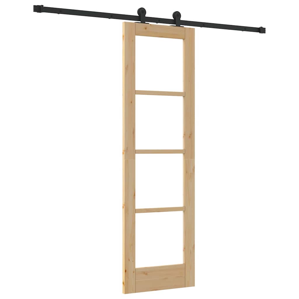 Porta scorrevole ORKDAL Naturale e Nero 61 x 198,5 cm | homemem39