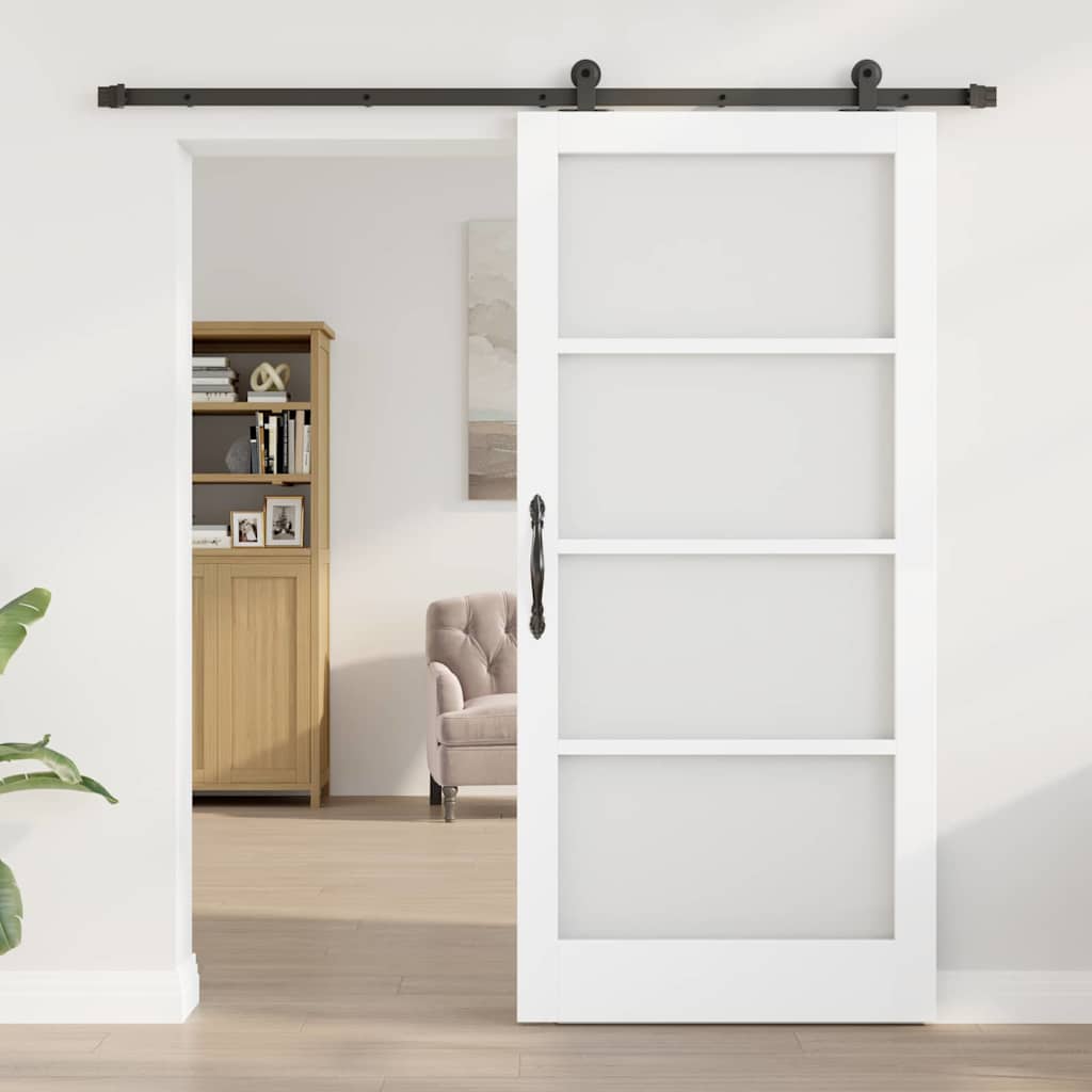 Porta scorrevole ORKDAL Bianco e Nero 93 x 202 cm | homemem39