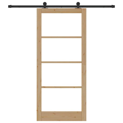 Porta scorrevole ORKDAL Naturale e Nero 93 x 211 cm | homemem39
