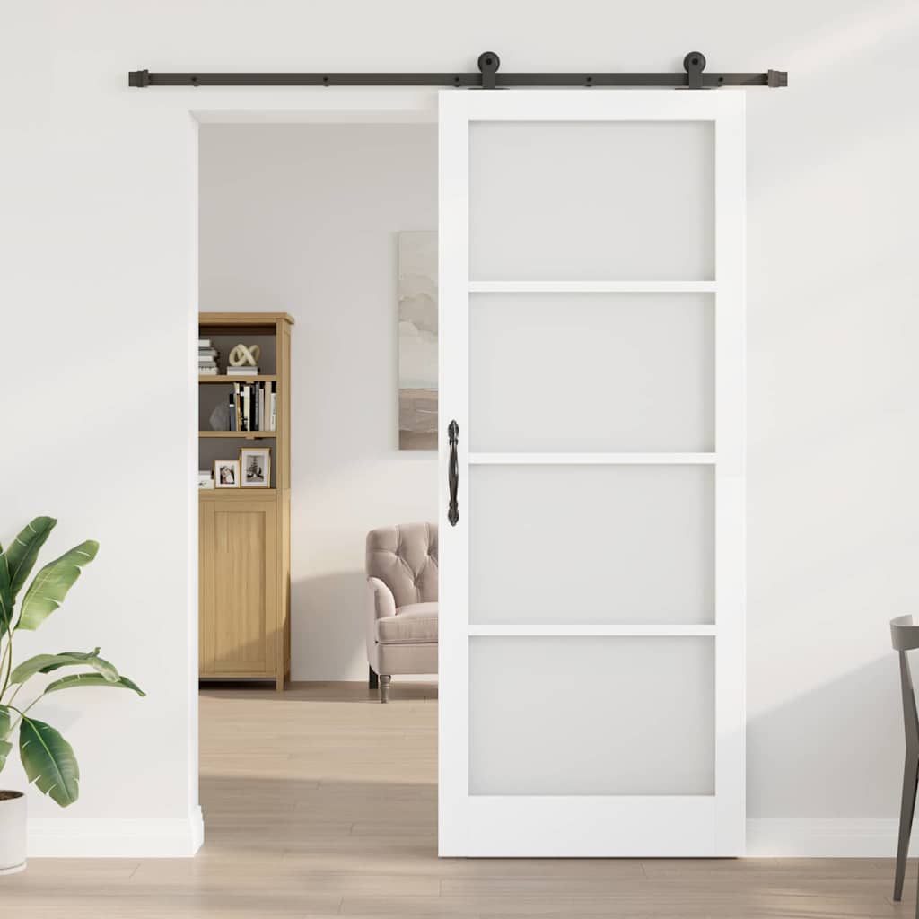 Porta scorrevole ORKDAL Bianco e Nero 93 x 232 cm | homemem39