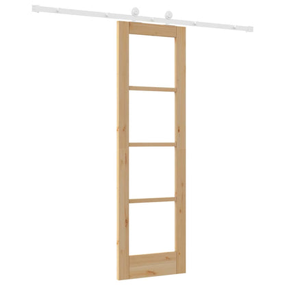 Porta Scorrevole ORKDAL Marrone 61 x 198.5 cm Legno e metallo