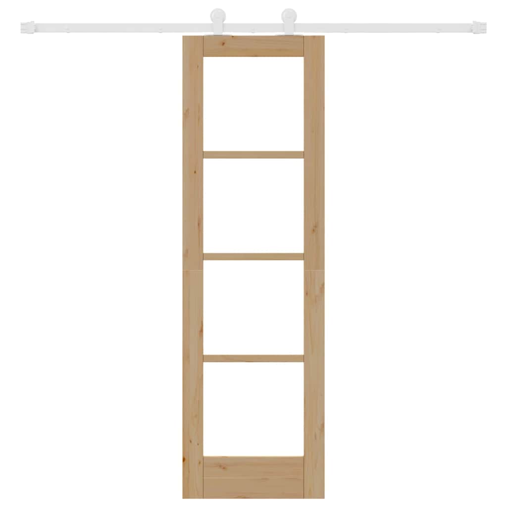 Porta Scorrevole ORKDAL Marrone 61 x 198.5 cm Legno e metallo