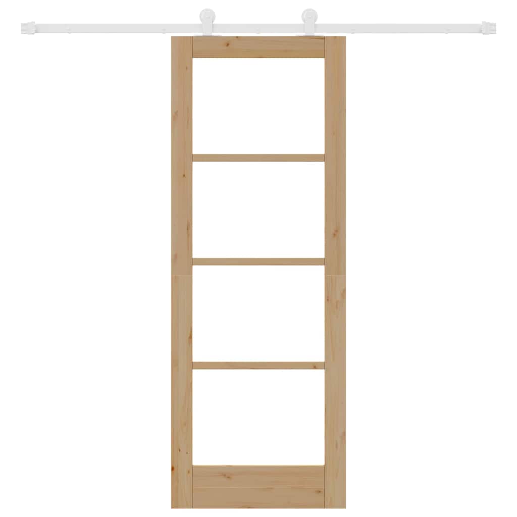 Porta Scorrevole ORKDAL Marrone 73.5 x 198.5 cm Legno e metallo