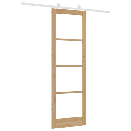 Porta Scorrevole ORKDAL Marrone 78 x 232 cm Legno e metallo