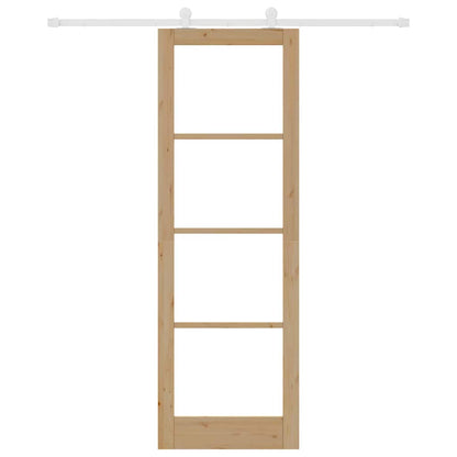Porta Scorrevole ORKDAL Marrone 78 x 232 cm Legno e metallo