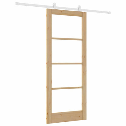 Porta Scorrevole ORKDAL Marrone 83 x 202 cm Legno e metallo