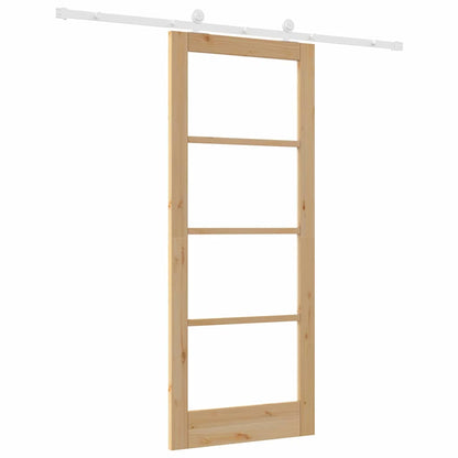 Porta Scorrevole ORKDAL Marrone 83 x 202 cm Legno e metallo