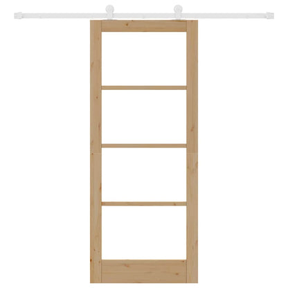 Porta Scorrevole ORKDAL Marrone 83 x 202 cm Legno e metallo