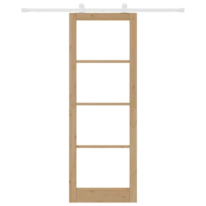 Porta Scorrevole ORKDAL Marrone 83 x 232 cm Legno e metallo