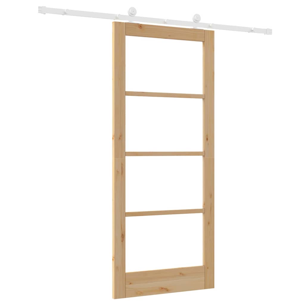 Porta Scorrevole ORKDAL Marrone 86 x 198.5 cm Legno e metallo