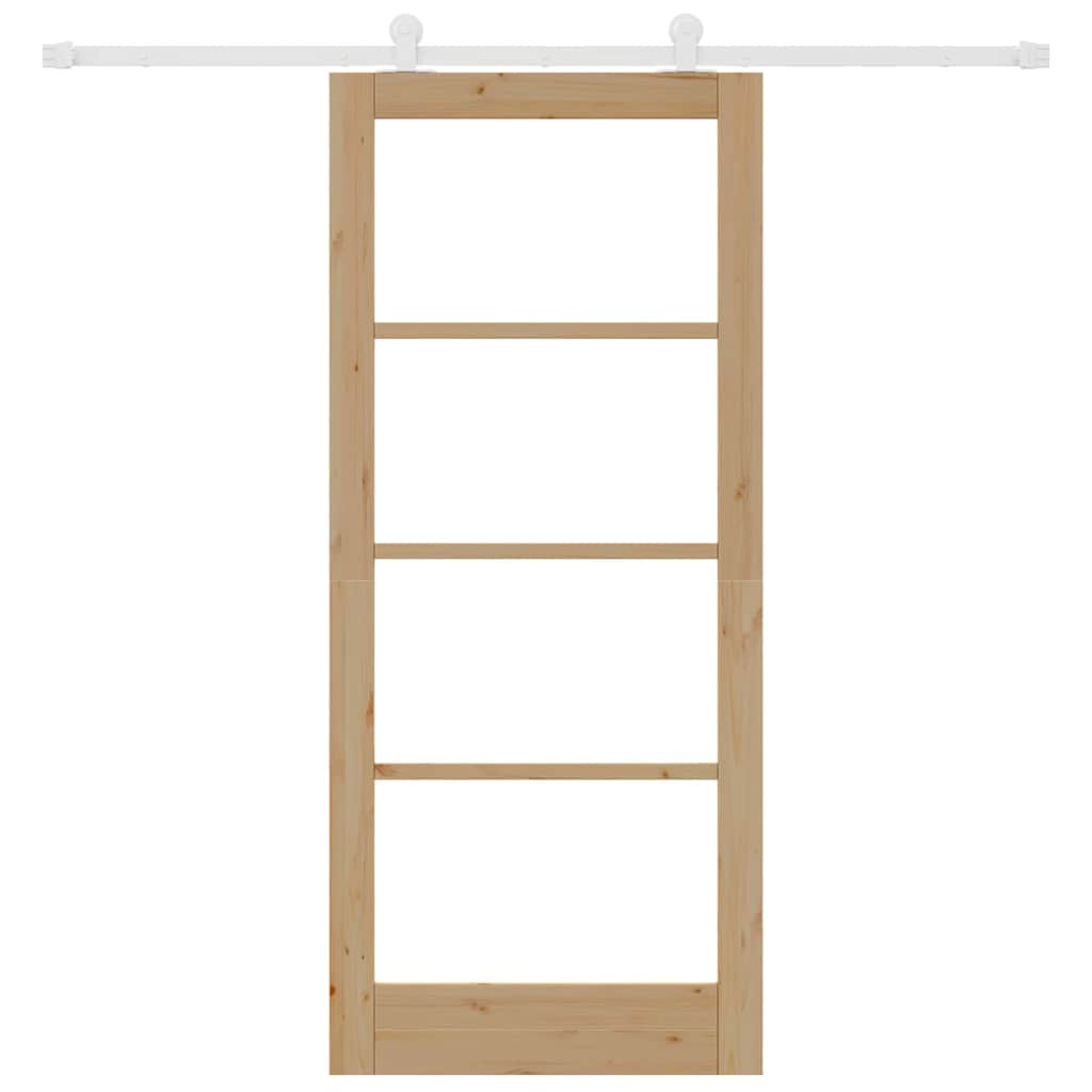 Porta Scorrevole ORKDAL Marrone 86 x 198.5 cm Legno e metallo