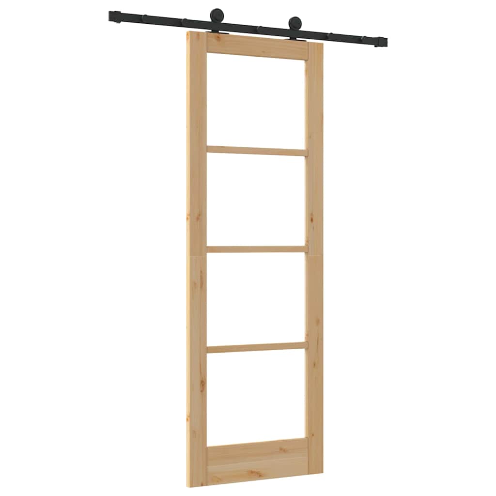 Porta Scorrevole ORKDAL Marrone 73.5 x 211 cm Legno e metallo